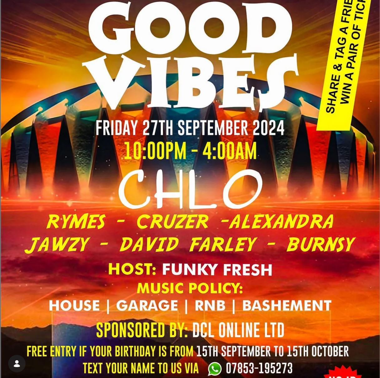 Good Vibes event flyer